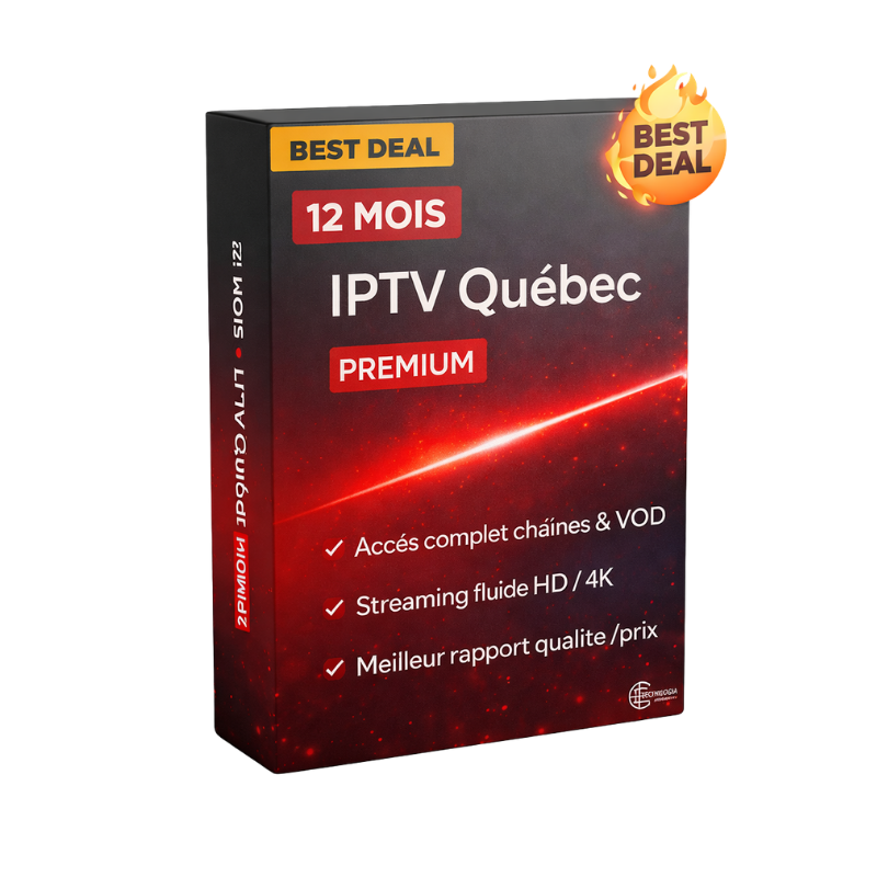 Abonnement IPTV Québec 12 Mois Premium